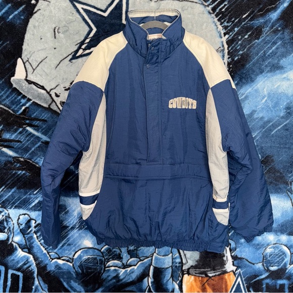 Reebok Blue and White Windbreaker Jacket - Picture 1 of 5